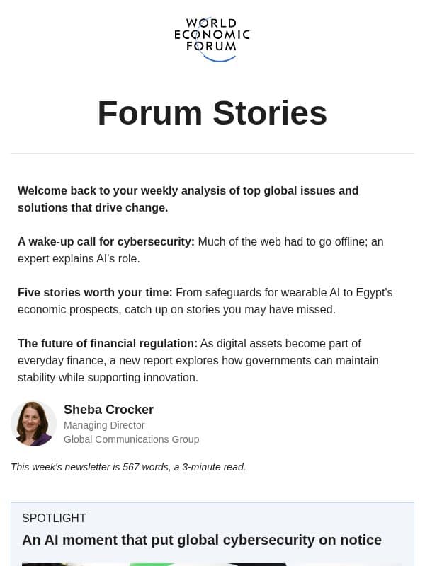 PHP security flaws, smarter farming, digital finance email from World Economic Forum
