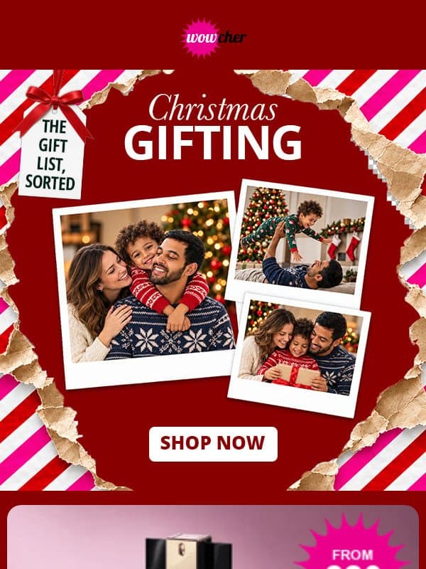 🎄Find the perfect Christmas gifts for your loved ones here! email from Wowcher