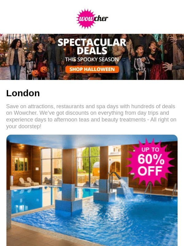 Bannatyne Spa Day & Lunch for 2 | Enchanted Autumnfest Halloween Tickets | Microsoft Office Professional Plus 2024 | 4* Sunborn Luxury Yacht Afternoon Tea | Essex Spa Stay for 2 & Breakfast email from Wowcher