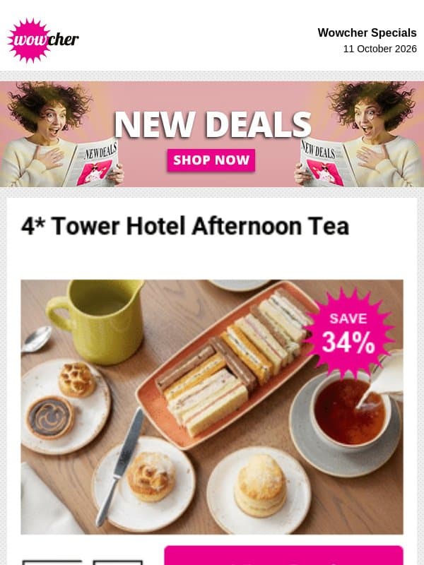 Wowcher’s latest deals you’ll want to see 👀 weekend savings await! email from Wowcher
