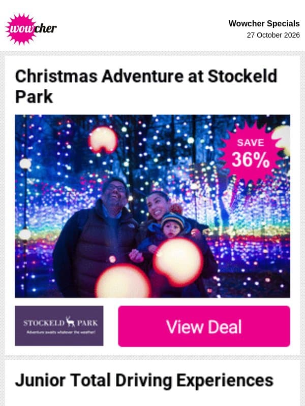 π Find the perfect Christmas gifts with Wowcher, shop now email from Wowcher