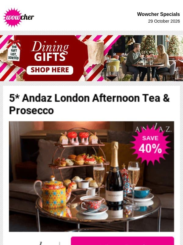 🍔 Tempt your taste buds with Wowcher, explore dining offers email from Wowcher