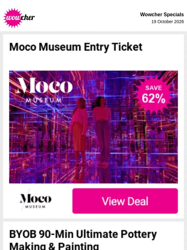 🎯 Find your next favourite activity on Wowcher, explore now email from Wowcher