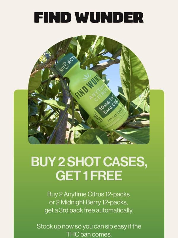 Buy 2 shooter packs, get 1 free email from Wunder
