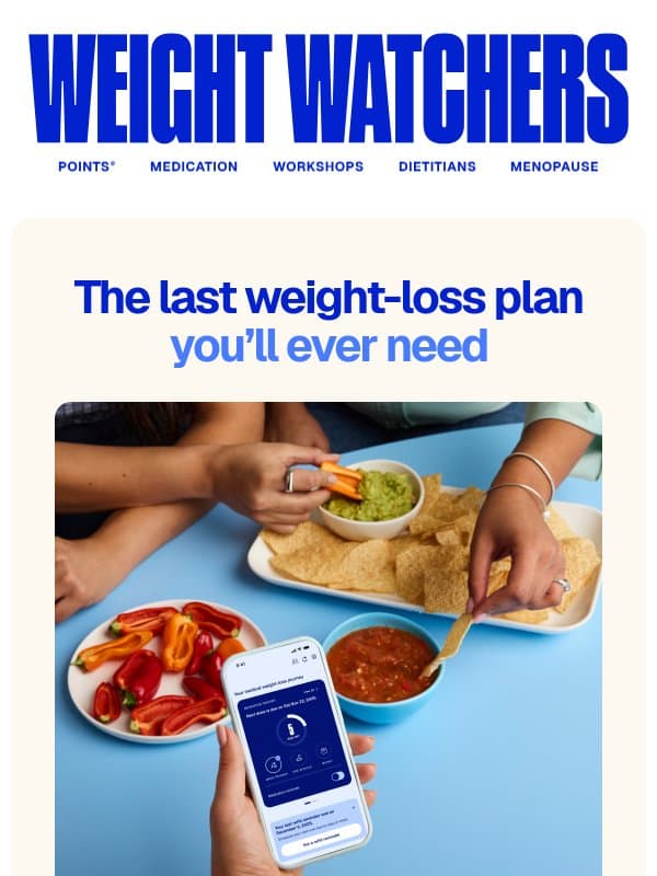 It’s your time to make a change ✨ email from WW (WeightWatchers)