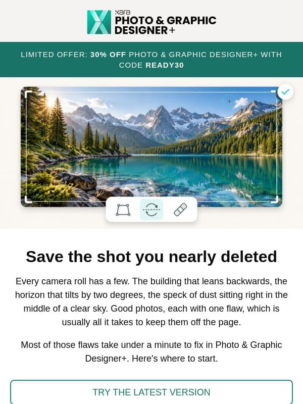 Remember that holiday photo you almost deleted? email from Xara Web Designer