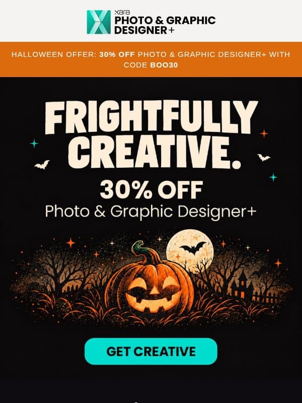 Last call for 30% off Photo & Graphic Designer+ email from Xara Web Designer