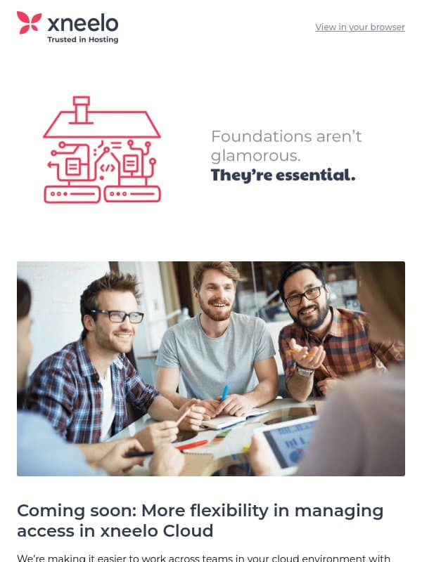 Built for security. Designed for reliability. email from Xneelo