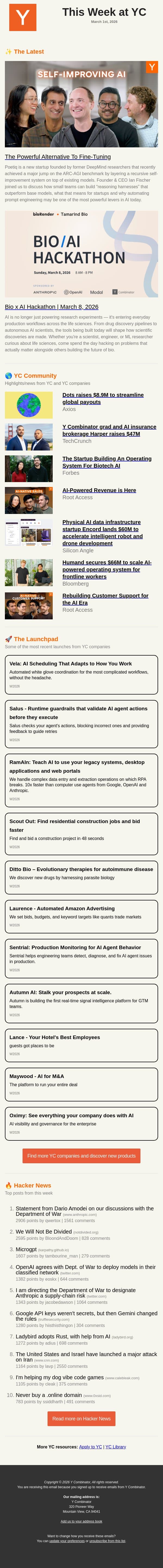 How A Startup Outsmarted The Big AI Labs email from Y Combinator screenshot