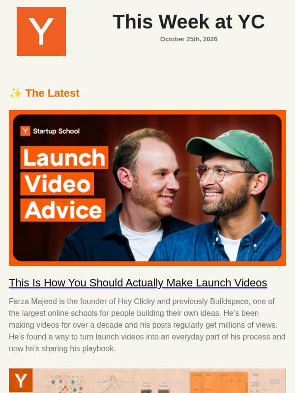 How to make a launch video people actually watch email from Y Combinator