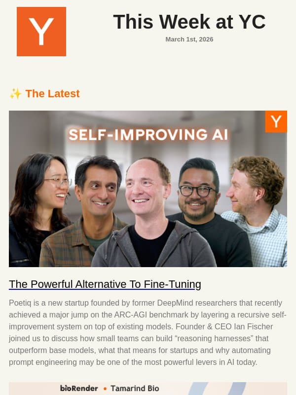 How A Startup Outsmarted The Big AI Labs email from Y Combinator
