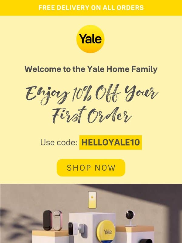 Welcome to Yale 🔒 email from Yale UK