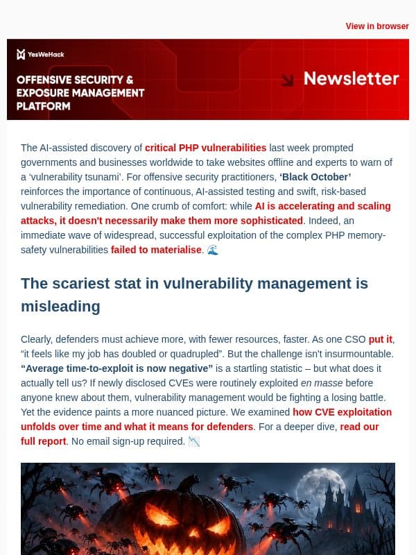 Black October: Is the vulnerability tsunami here? email from YesWeHack