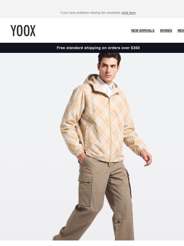Burberry > Iconic tartan, style geometry email from Yoox