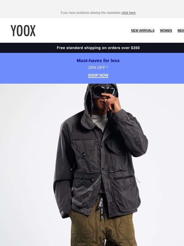 Urban Adventure: utility style and streetwear email from Yoox