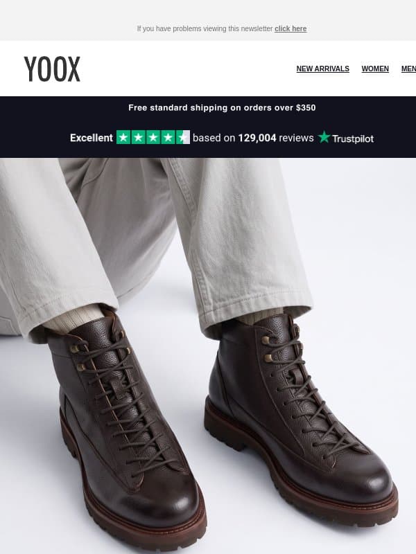 🍂 New season, new shoes > Find your favourite styles email from Yoox