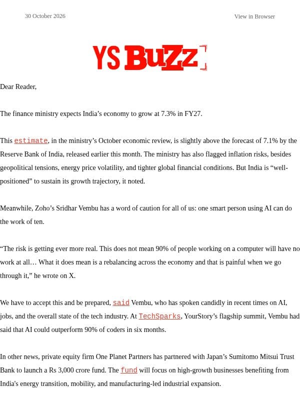 ⏫ Pine Labs Q2 net profit soars 6.5x email from YourStory