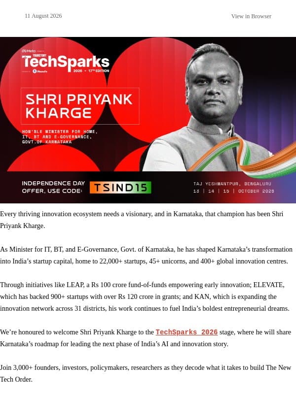 Priyank Kharge on Building India’s Next Tech Powerhouse email from YourStory