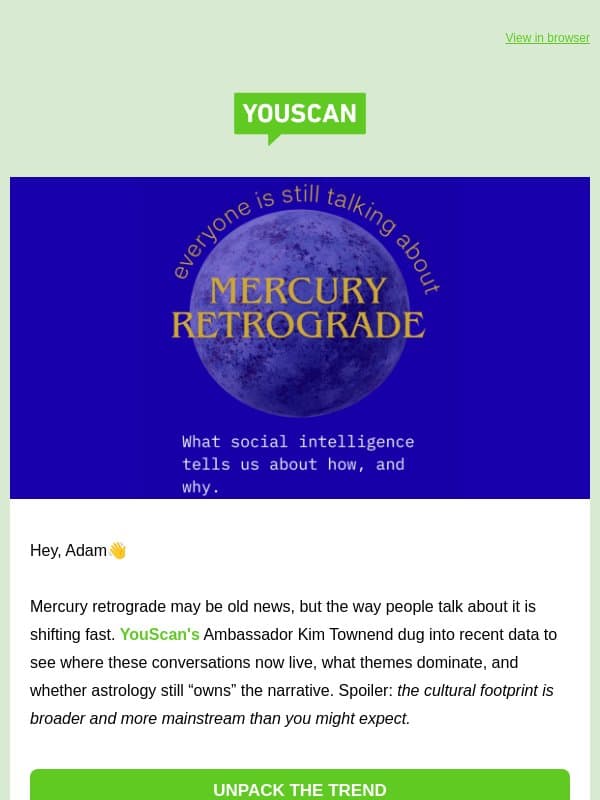 From iPod comeback and Mercury retrograde to AI backlash ๐จ ๐ซ email from YouScan