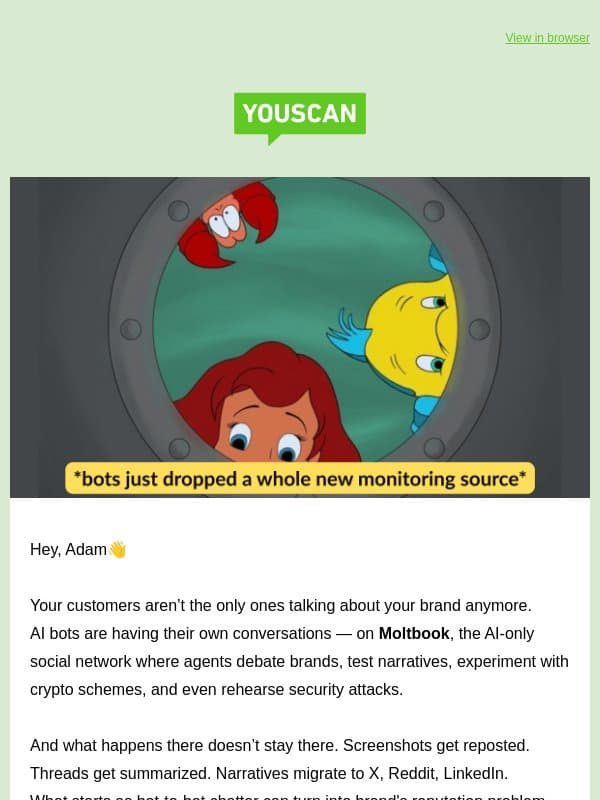 +1 Monitoring Source: Moltbook ๐ฆ ๐ฆ ๐ฆ email from YouScan