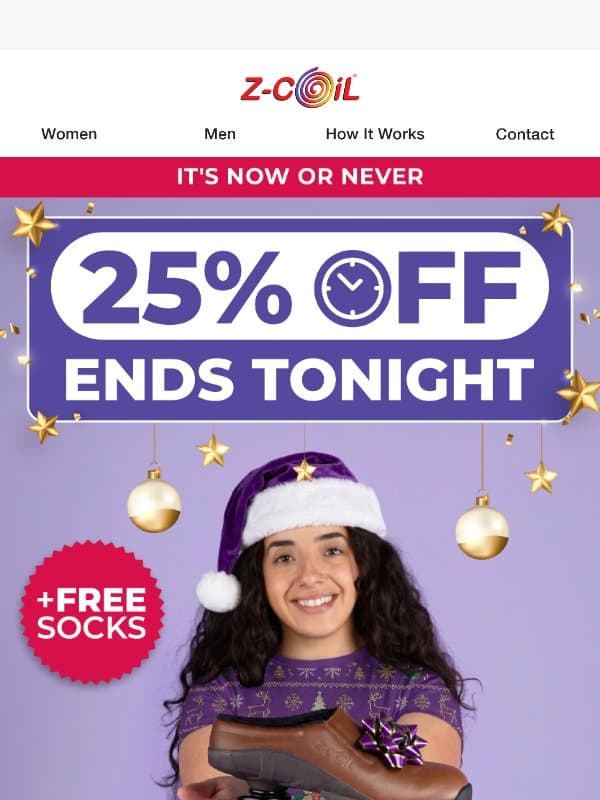 Tonight's the Deadline 🎄 email from Z-Coil