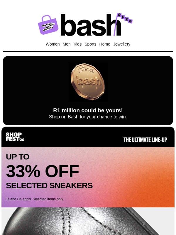 Up to 33% off sneakers πβ€οΈβπ₯ email from Zando