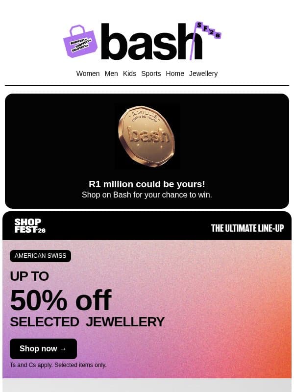 Shine on: Up to 50% off American Swiss ✨ email from Zando