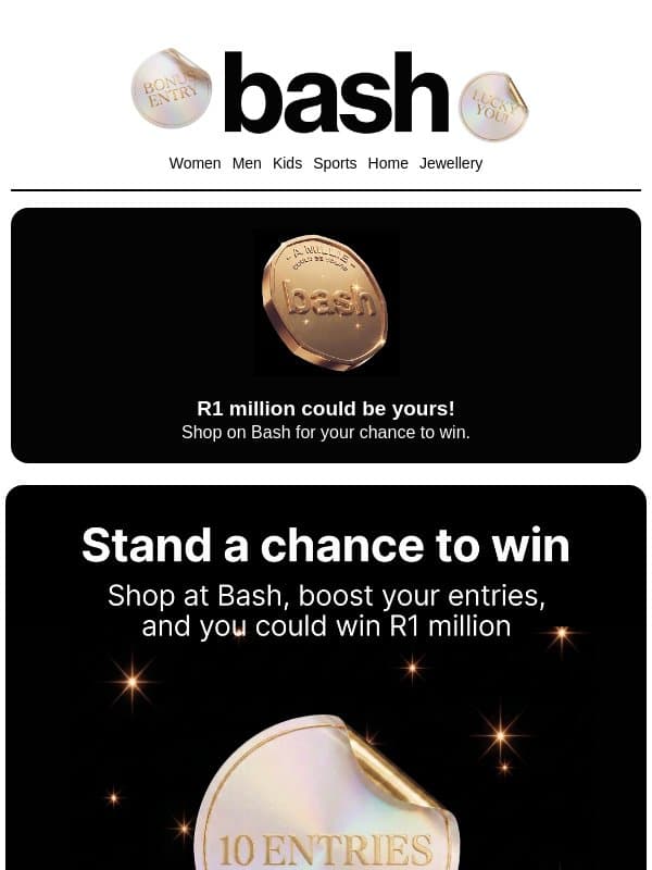 The countdown is on: R1 Million is waiting 💰🛒 email from Zando