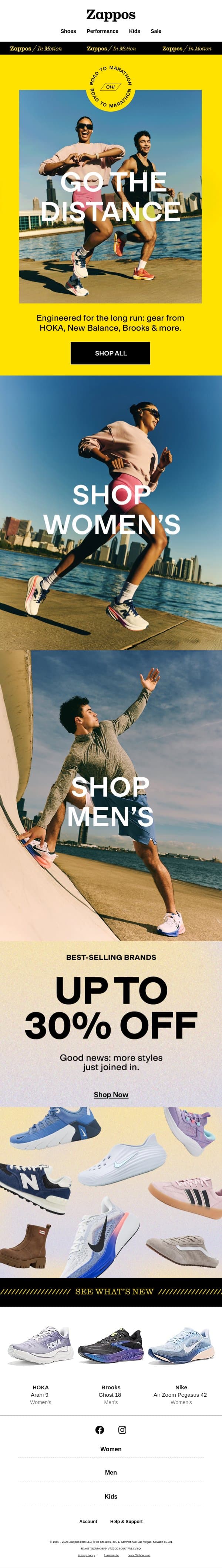 Time to chase that finisher medal π
email from Zappos screenshot