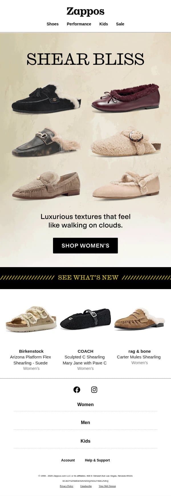PSA: You’re about to pet your shoes 🐑 email from Zappos screenshot