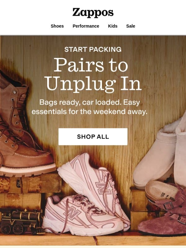 Get-out-of-town styles for everyone email from Zappos