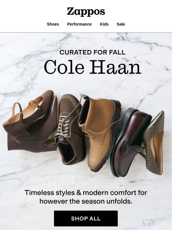 Cole Haanβs fall lineup is *so* good email from Zappos