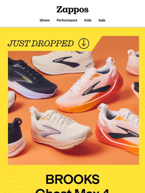 The Brooks Ghost Max 4 makes every mile easier email from Zappos