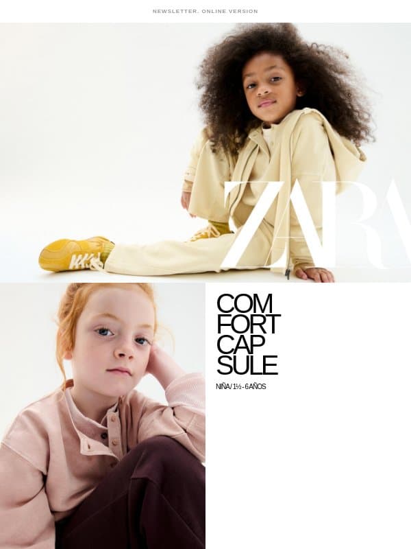Kids | Comfort Capsule email from Zara
