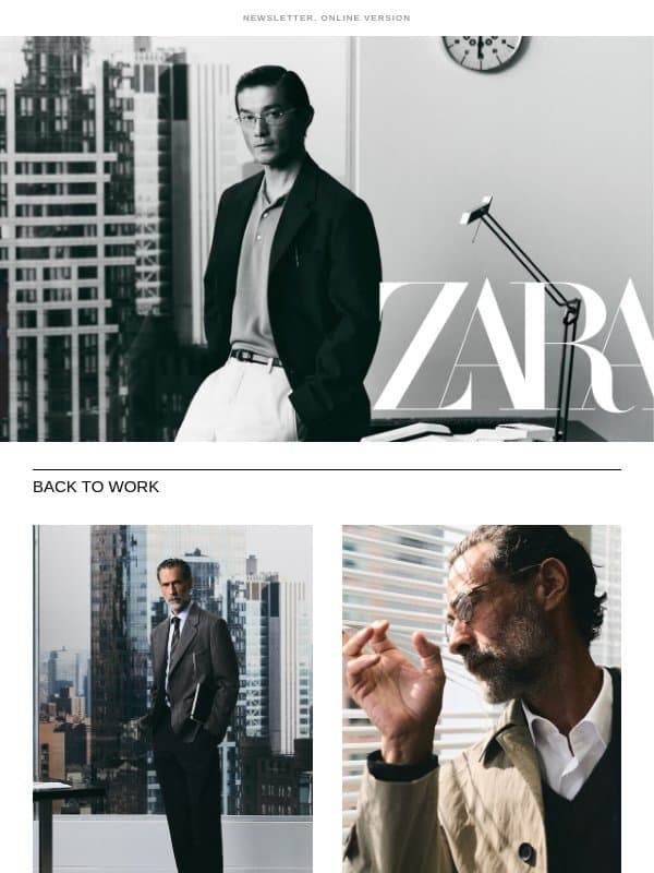 Back to it. Nuevos looks para la vuelta email from Zara