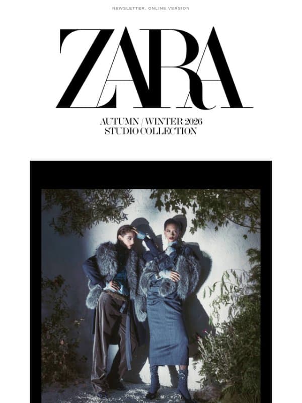 STUDIO COLLECTION AW26 email from Zara