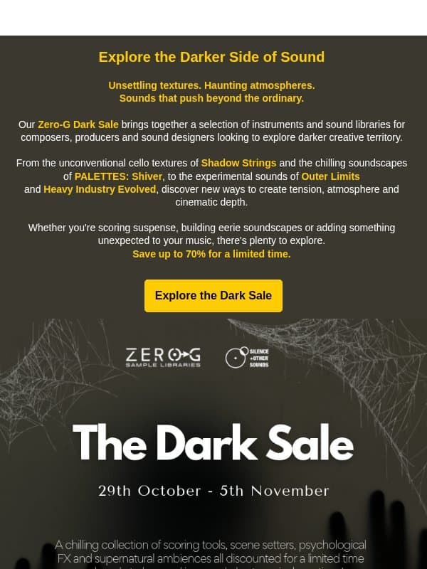 🎃 Halloween at Zero-G: Save up to 70% email from Zero-G