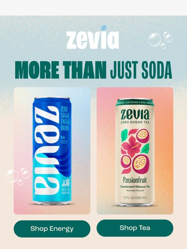 Plot twist: we make more than soda ⚡🍃 email from Zevia