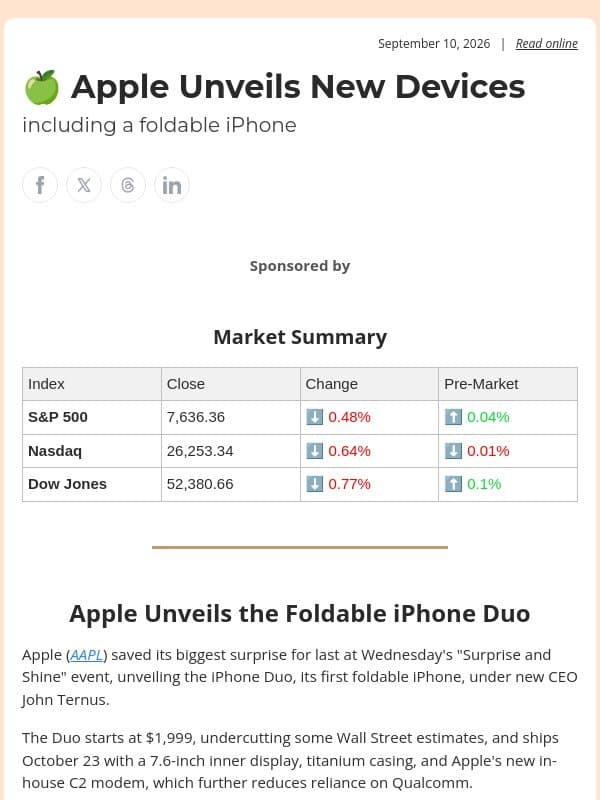 🍏 Apple Unveils New Devices email from Ziggma