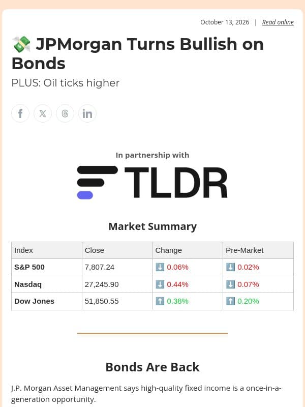 💸 JPMorgan Turns Bullish on Bonds email from Ziggma