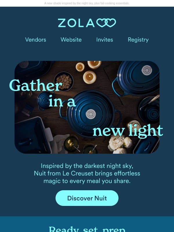 Meet Nuit from Le Creuset ✨ email from Zola