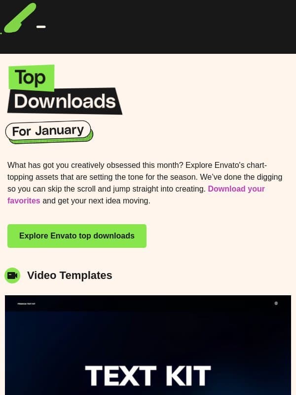 βοΈ Top downloads for January, Adam email from 3DOcean