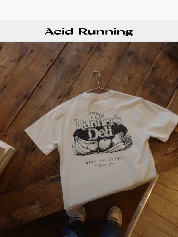 Now Live: Runner’s Deli T-Shirt email from Acid Running