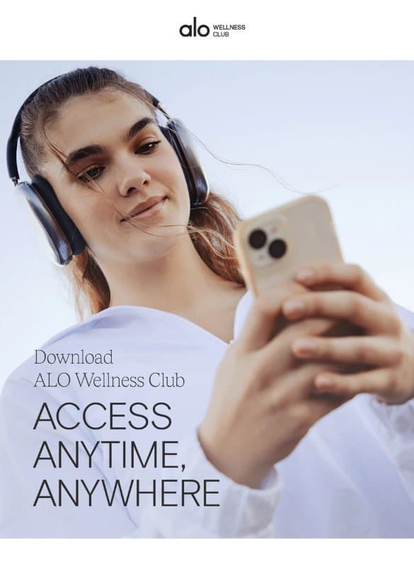 Take Alo Wellness Club anywhere. email from Alo Moves