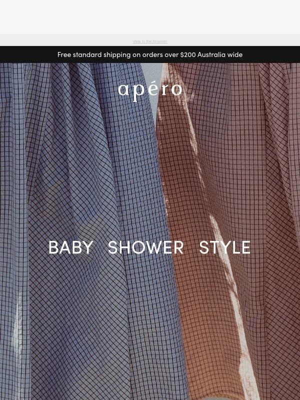 Baby Shower Style Guide email from Apéro Label
