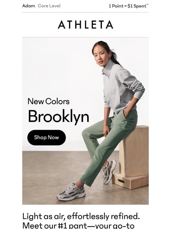 Brooklyn Pant in 3 new colors email from Athleta