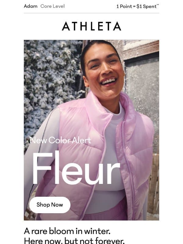 Meet Fleur 🌸 email from Athleta