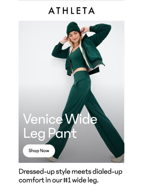 This wide leg is a winner email from Athleta