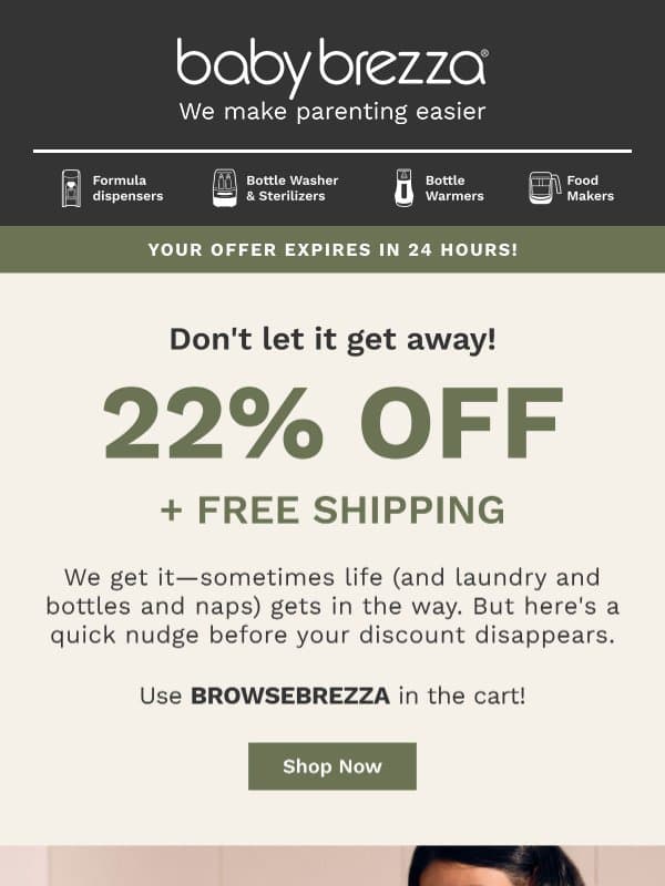 Your parent pick is 22% OFF π email from Baby Brezza