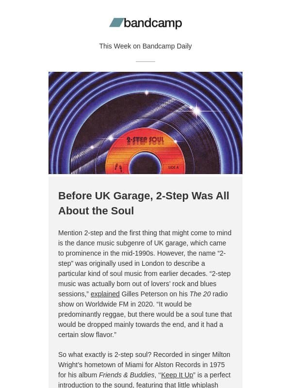 2-Steppers with Soul email from Bandcamp
